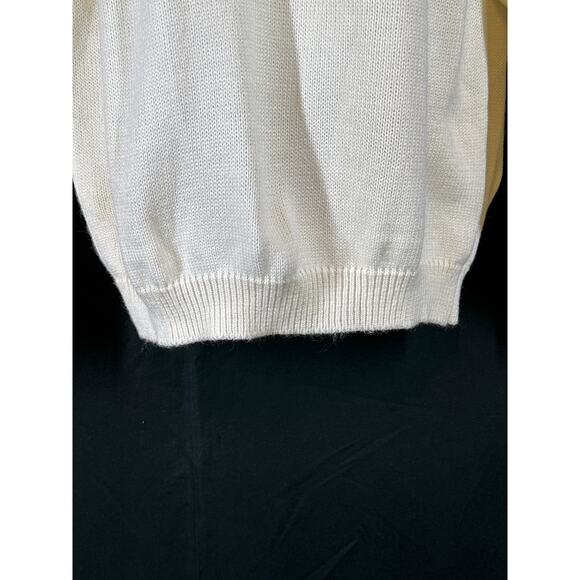 CHINAWEAR USA VTG Sweater M Cream Cottagecore Quite Luxury Embroidered Mock Neck - Picture 5 of 15
